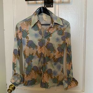 Vintage 70’s Silk Button Down